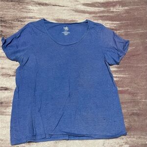 Casual Blue Short Sleeve Tee